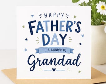 Father’s Day Card - Grandad Father’s Day Card - Happy Father’s Day – fathers day gift - Father's Day Card