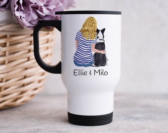 Customisable Dog Mum Travel Mug - Dog Travel Mug - Custom Dog travel mug - Dog owner gift - Dog owner mug- Dog Mum