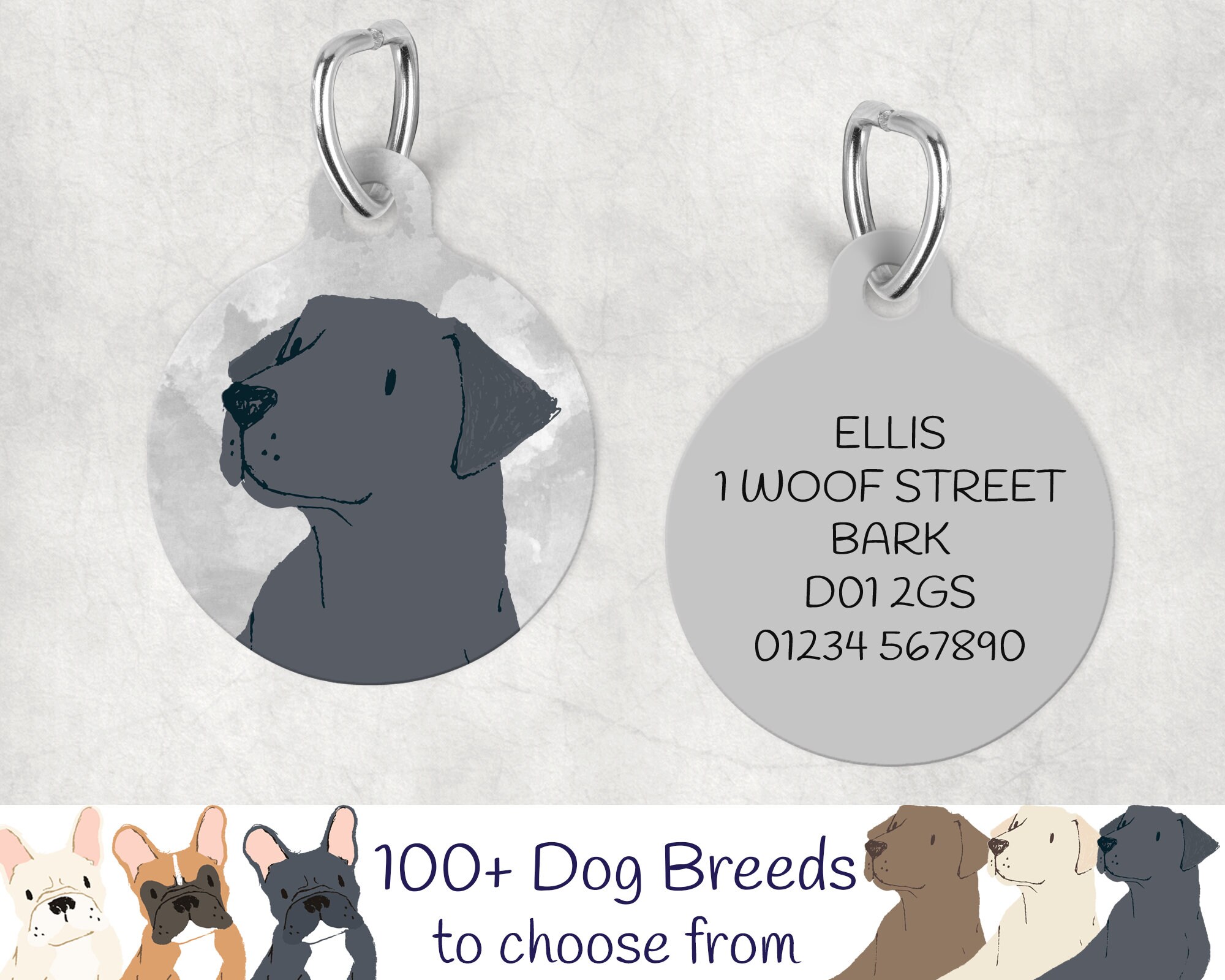 Personalised Dog ID Tag | Etsy