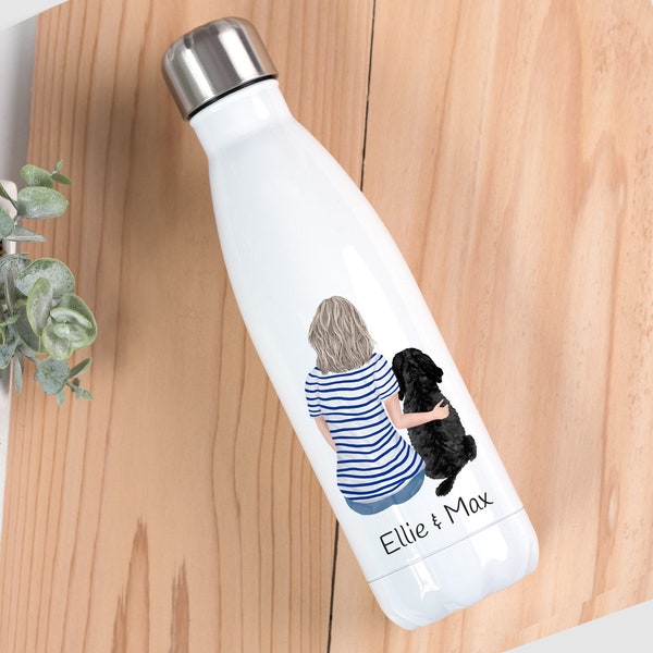 Customisable Dog Mum Bottle - Dog Bottle - Custom Dog Bottle - Dog owner gift - Dog owner Water Bottle- Dog Mum