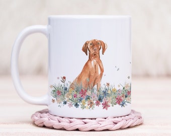 Vizsla Floral Wrap Mug