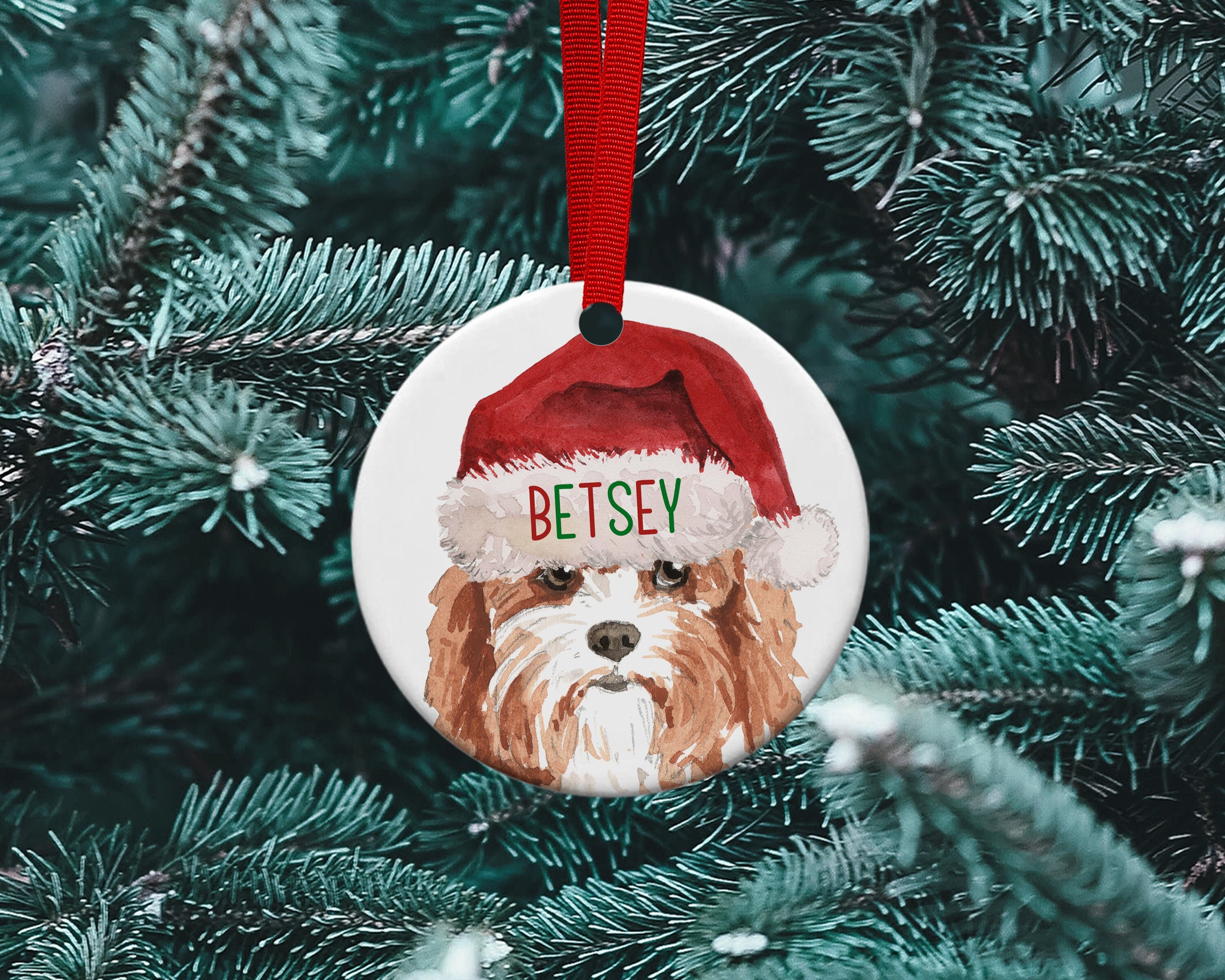 cavapoo christmas ornament