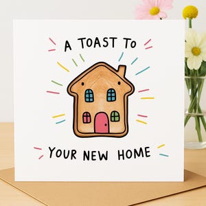 New Home Card – Housewarming Gift - New Home Toast Card - Cute New Home Card - Housewarming Pun Card - Cute Housewarming Card