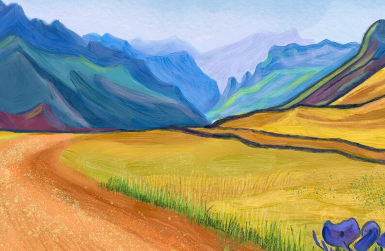 Landscape Wall Art Printable Landscape Art Print Digital - Etsy