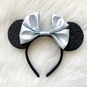Holographic Mickey Ears Silver Minnie Headband Disney Parks