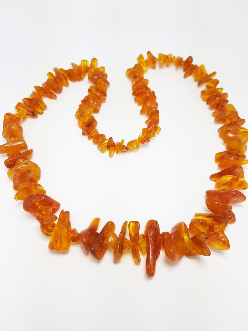 Baltic Amber Necklace 30 Inch Long Vintage Baltic Amber 91,4 gram Genuine Amber Jewelry Cognac Amber Vintage Amber Necklace