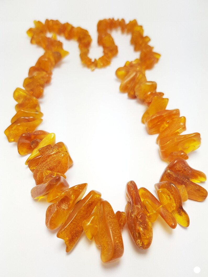 Baltic Amber Necklace 30 Inch Long Vintage Baltic Amber 91,4 gram Genuine Amber Jewelry Cognac Amber Vintage Amber Necklace