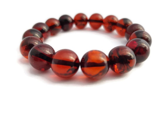 GENUINE BALTIC AMBER BRACELET CHERRY Beads