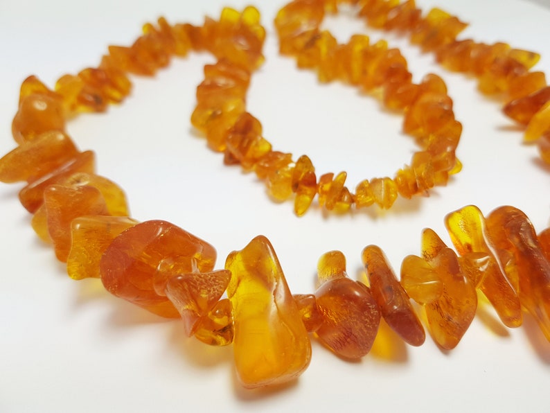 Baltic Amber Necklace 30 Inch Long Vintage Baltic Amber 91,4 gram Genuine Amber Jewelry Cognac Amber Vintage Amber Necklace