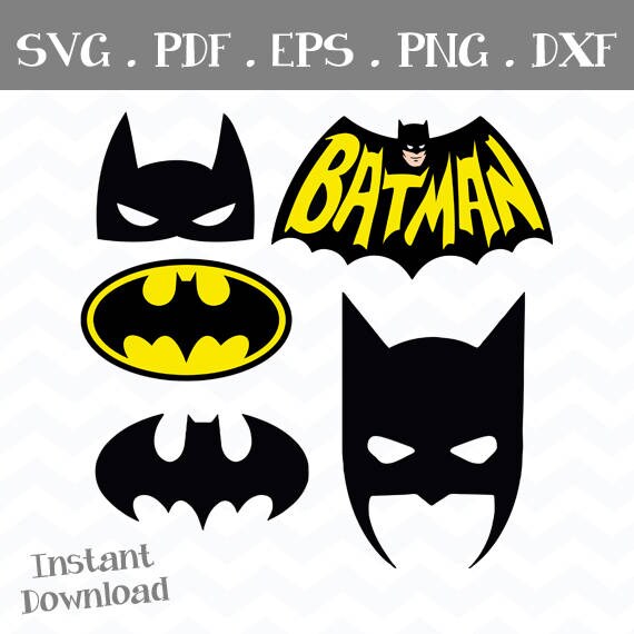 BATMAN svg files silueta de batman svg batman máscara svg | Etsy