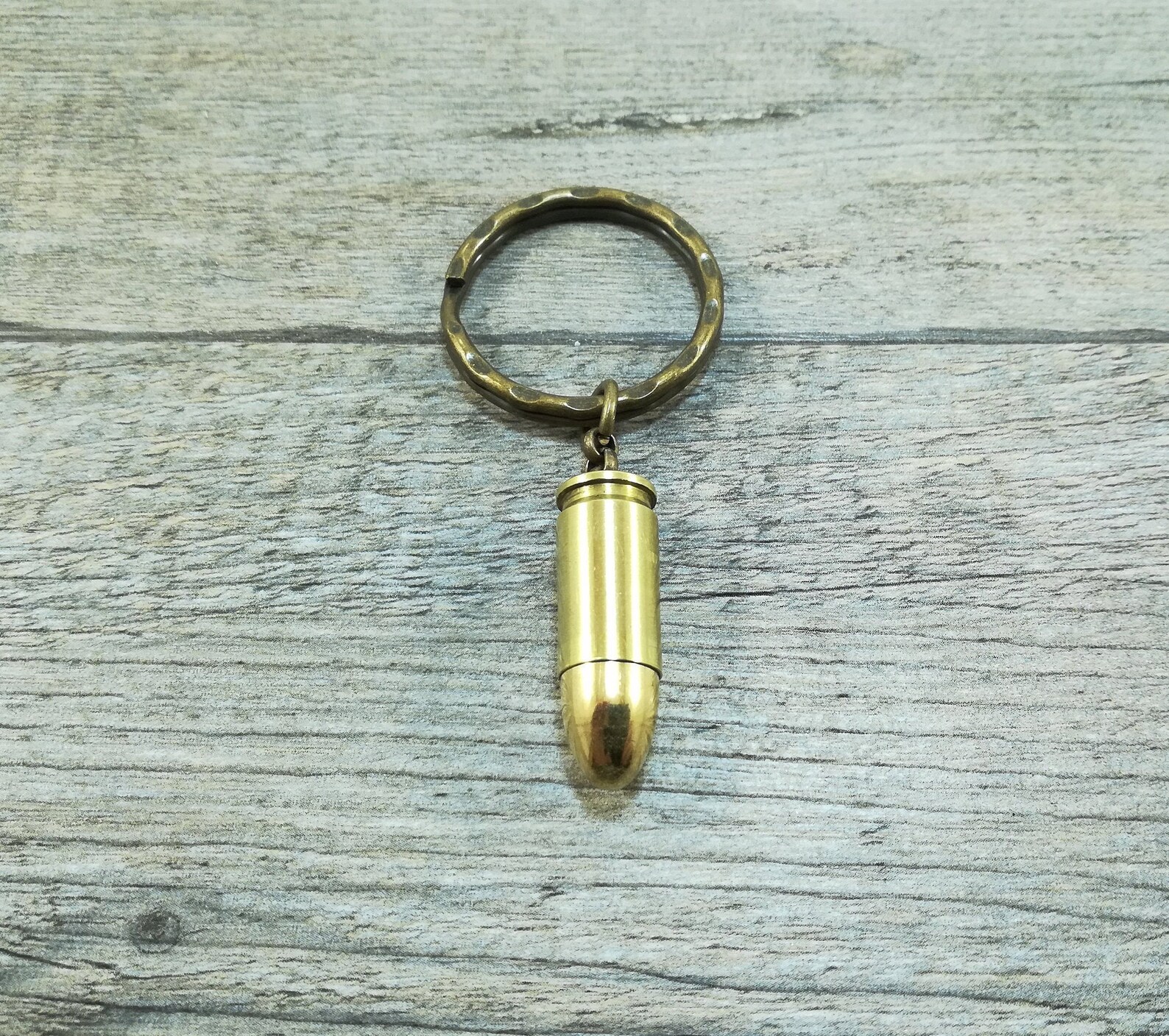 Porte-clés Balle 9mm Miltec - Laiton, Style Munition Avec Mousqueton