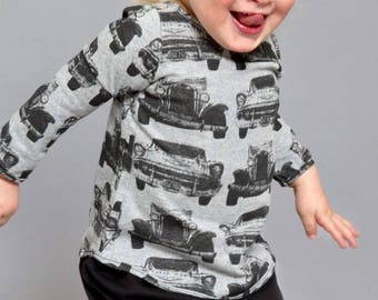 Toddler Long Sleeve Tee | Kids Urban Shirt | Trendy Kids Clothes | Layering Tee | Urban Baby Clothes | Boys Printed Tee | Kids Basic Tee