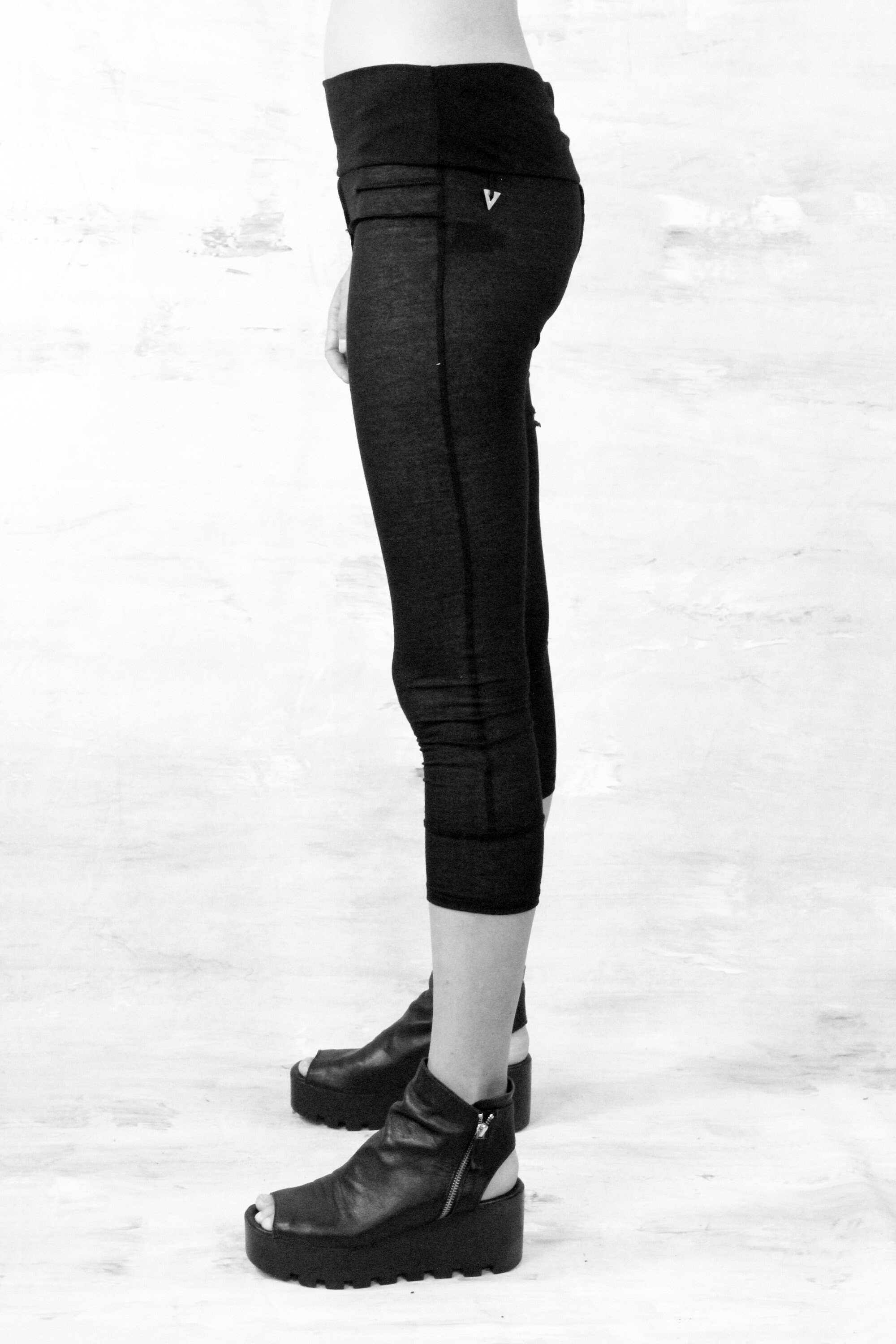 Transparent Black Leggings Black Knit Leggings Women's Urban Fashion ...