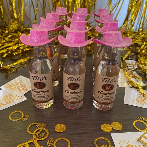 mini cowboy hat bottle toppers