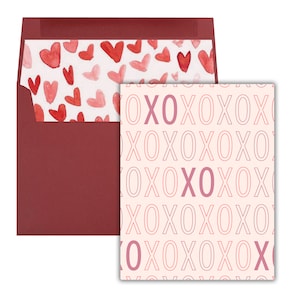 Carte XOXO Saint-Valentin