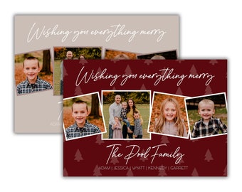 Everything Merry Holiday Photo Card, Flat Card