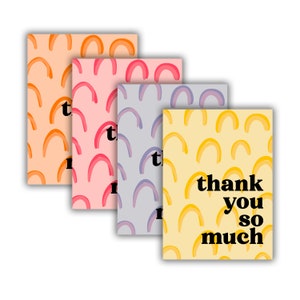 Thank You So Much Card - Set of 4