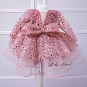 Dusty Rose Princess Kids Party Dress GACH207