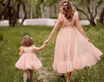 mom and girl baby dress