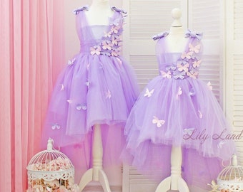 Baby dress with butterfly, butterfly style birthday girl dress, baby birthday dress, flower girl dress, first birthday dress, princess dress