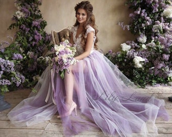 Lange zwangerschapsjurk lavendel zwangerschapsbabyshowerjurk moederschapsjurk zwangerschapsjurk moederschapsbruiloft Chiffonjurk moederschapsfoto prop