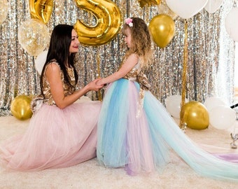 Unicornio Vestidos A Juego Para Mamá Y Bebé Cumpleaños Brillo México | :443 Unicornio Vestidos A Juego Para Mamá Y Bebé Cumpleaños Brillo México | :443