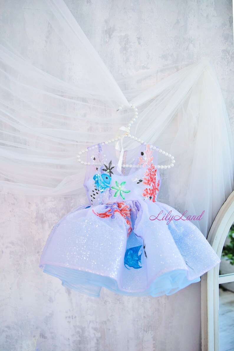 Birthday Mermaid Dress Tutu Baby Girl Dress Sparkling Dress Etsy
