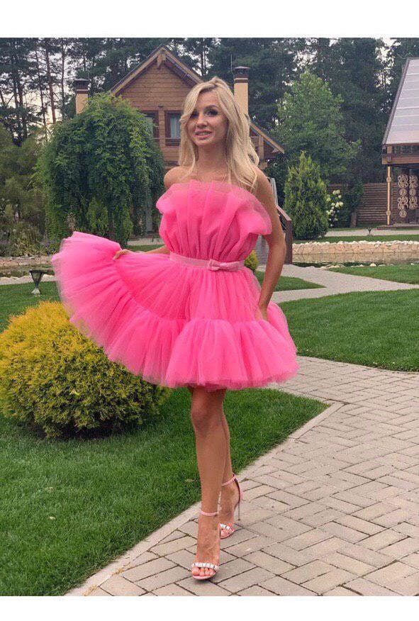 Hot Pink Barbie Style Tulle Dress for ...