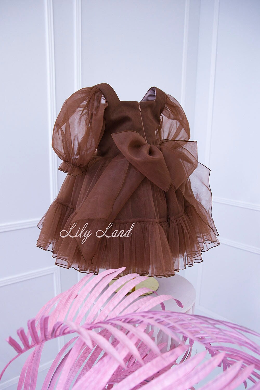 Chocolate Tutu & Tulle Puffy Flower Girl Dress, Brown First Baby Birthday Party, Princess Girl Gown, Pageant Toddler Special Occasion Dress Chocolate Tutu & Tulle Puffy Flower Girl Dress, Brown First Baby Birthday Party, Princess Girl Gown, Pageant Toddler Special Occasion Dress