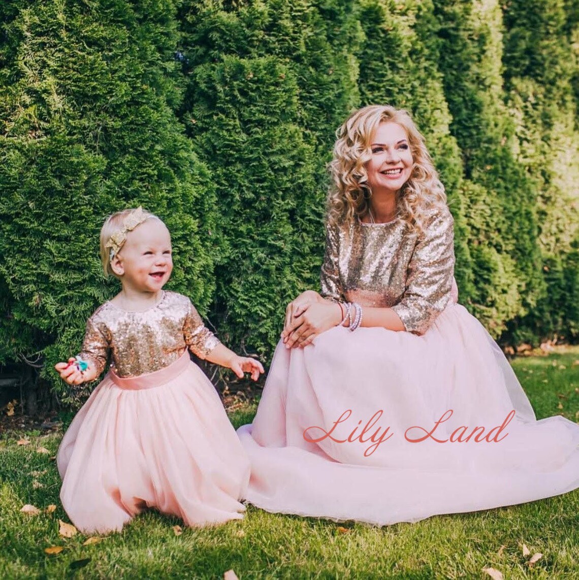 Mother Daughter Matching Dresses Gold Sequin Dress Matching Etsy