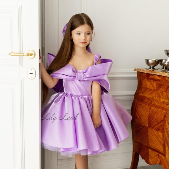 Vestido de fiesta de graduación de lavanda brillante, traje de