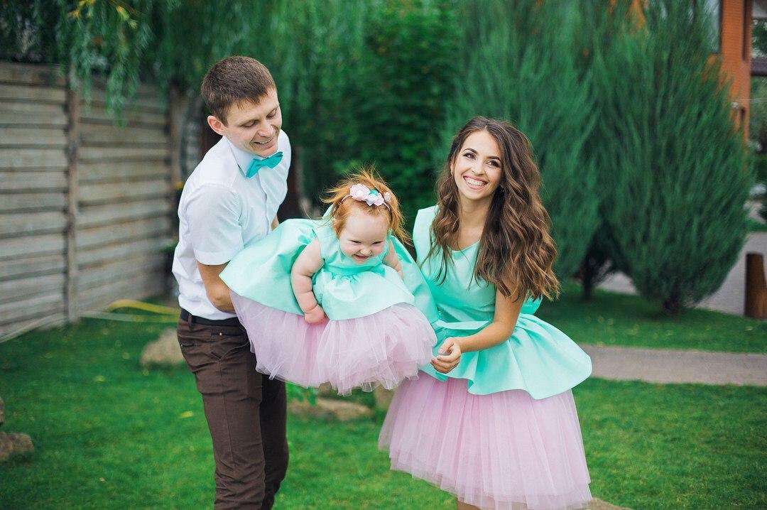First Birthday Dresses Matching Outfits 