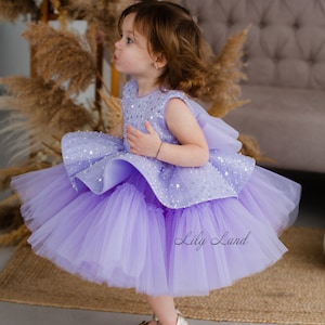 Isla Lilac Baby Girl Party Dress