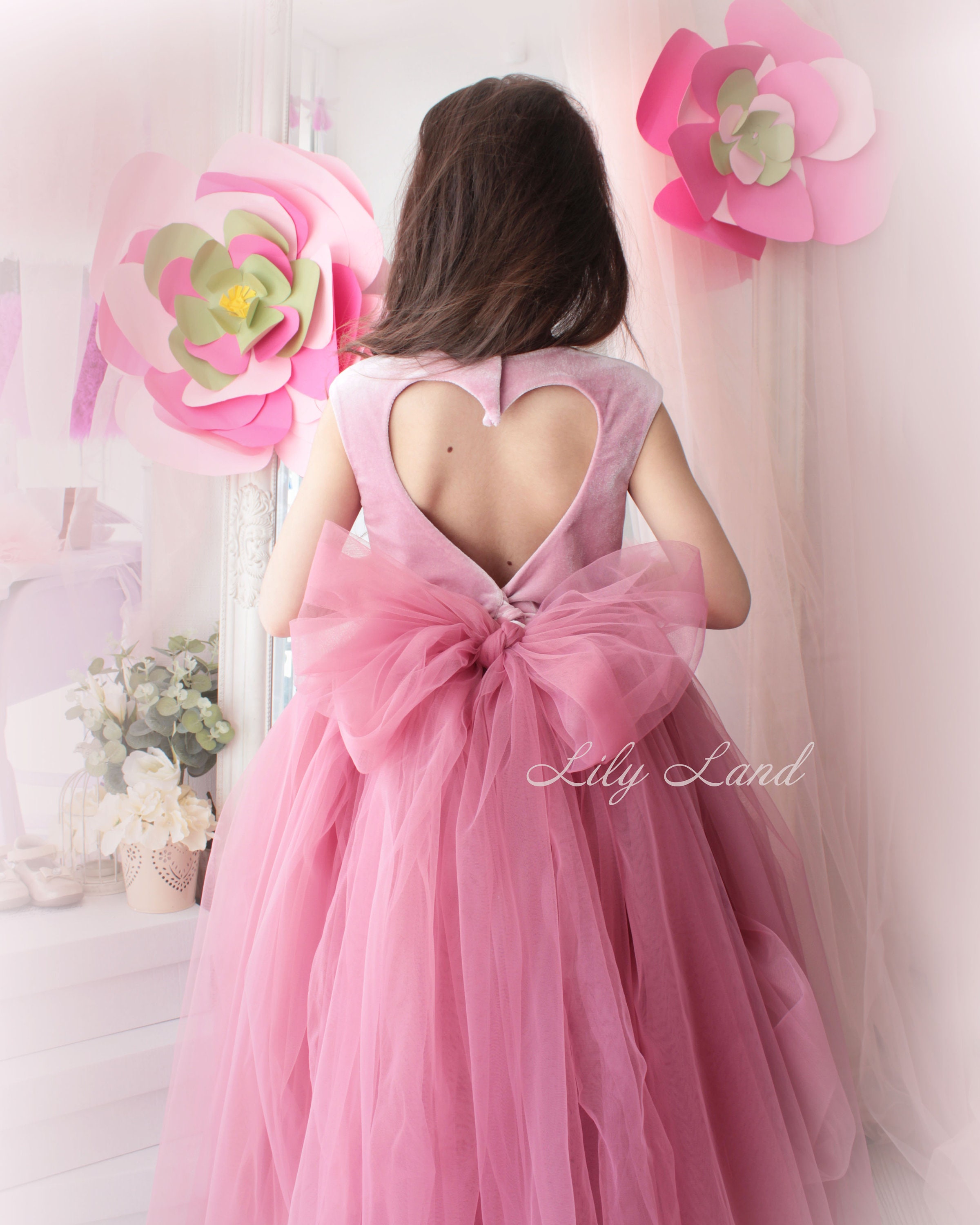 blush pink dress kids