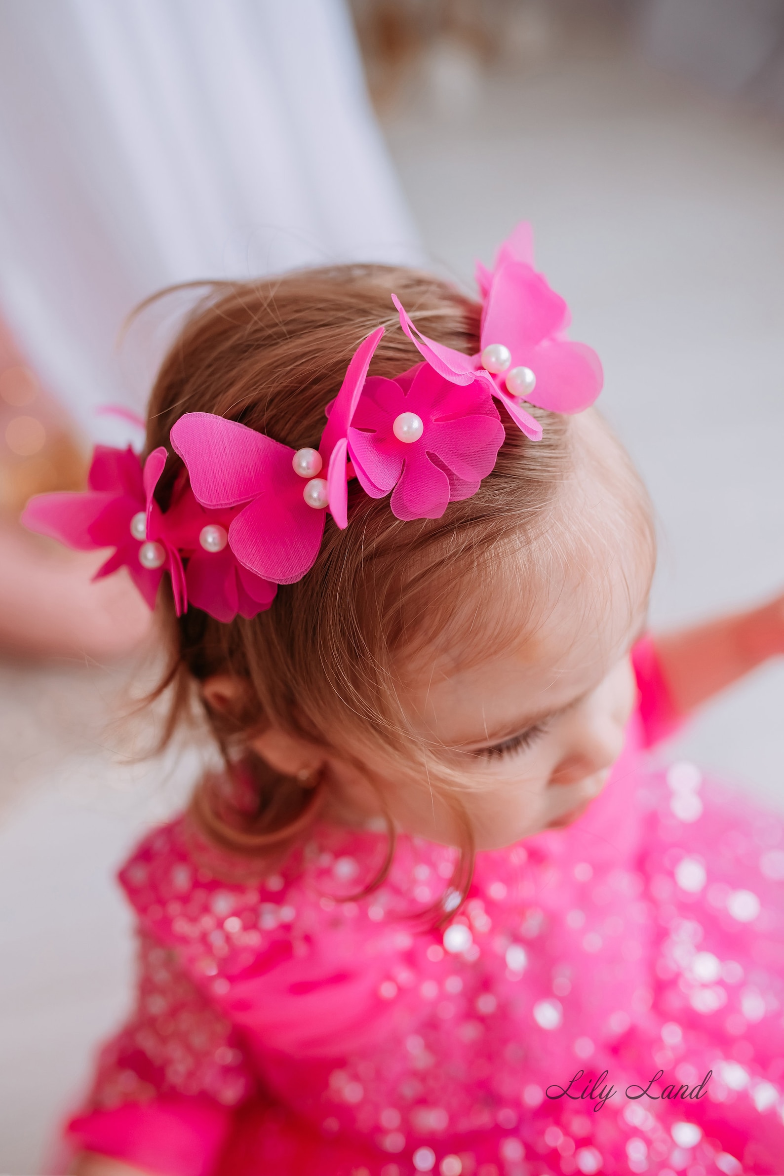 Baby Girl Pink Princess Birthday Party Dress Toddler Girl Party Dress
