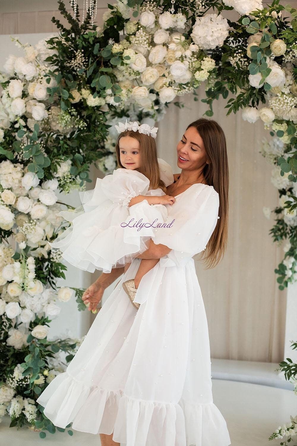 Mom Dresses For Baptism Party Mother Daughter Dress Christening