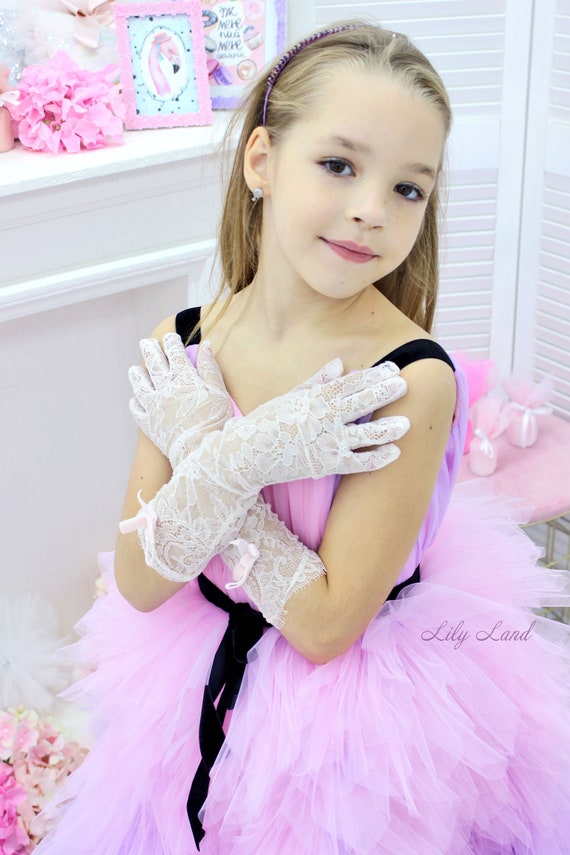 Fancy Lace Girl Gloves Accessories for Baby Girl Dress Etsy
