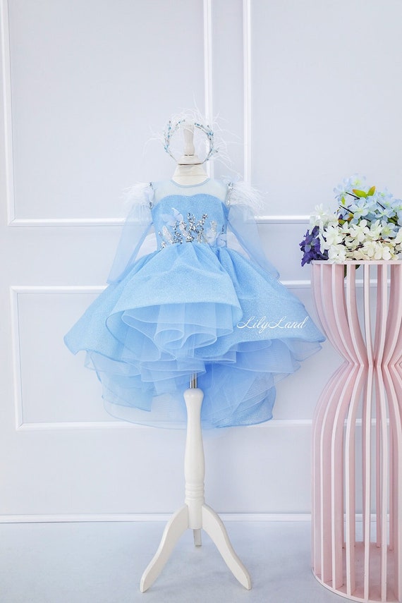 girls blue holiday dress Watson Plaid main image 1