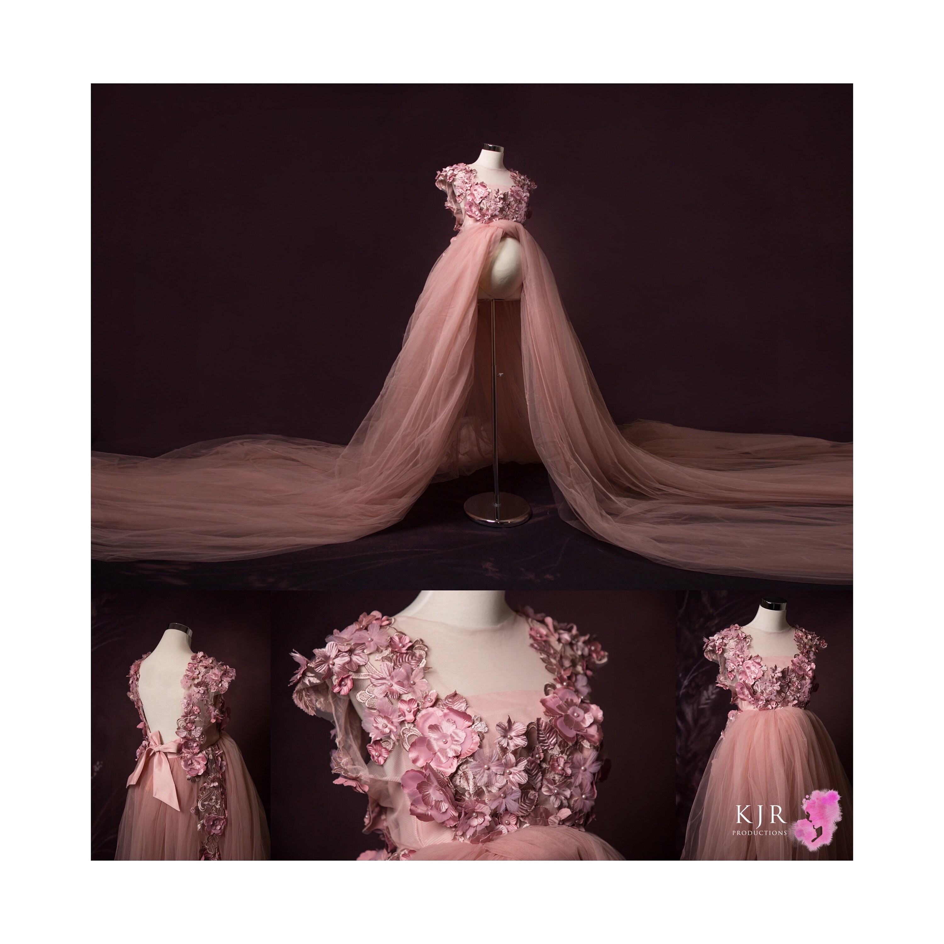 Maternity Dress With Long Train Photoshoot Maternity Lace Etsy