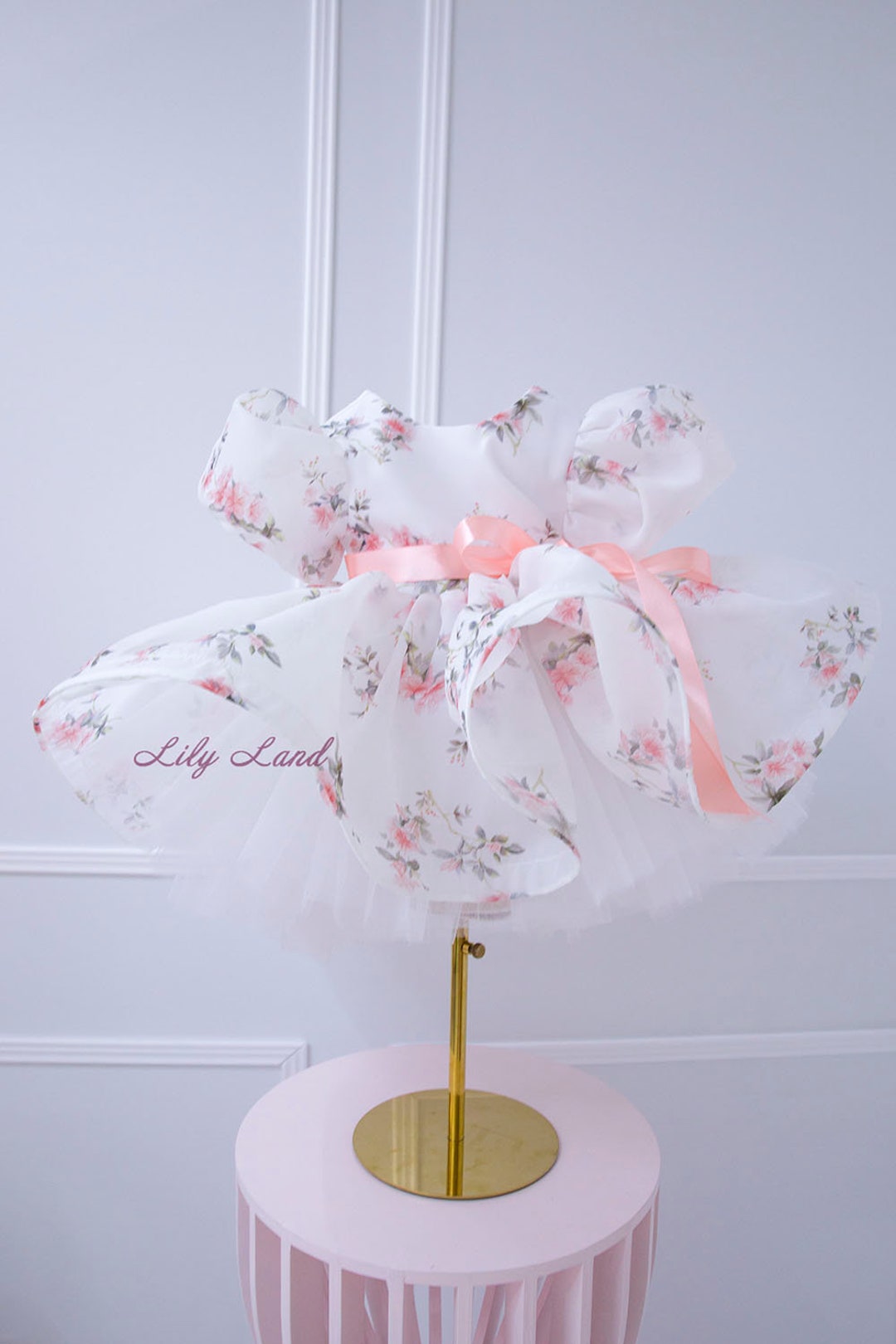 Asymmetrical Puffy Girl Dress, Wedding Guest Flower Girl Dress, Baby