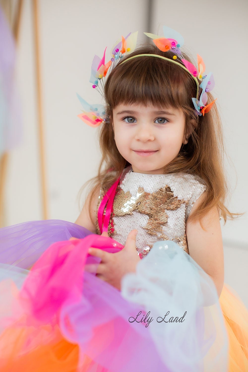 Bright Multicolored Leaves Headpiece, Flower Girl, Birthday Baby Hair Accessories, Princess Pageant Prom Gown, Wedding Bridesmaid Hair Crown