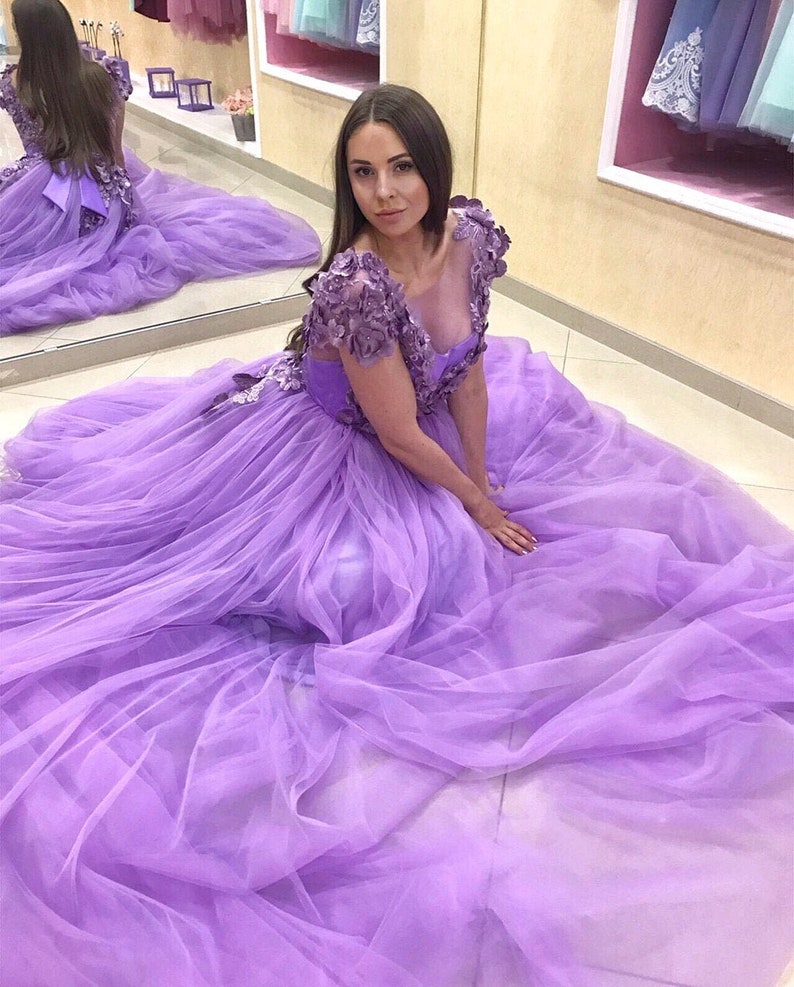 Lavender Maternity long dress photoshoot purple Maternity gown Etsy