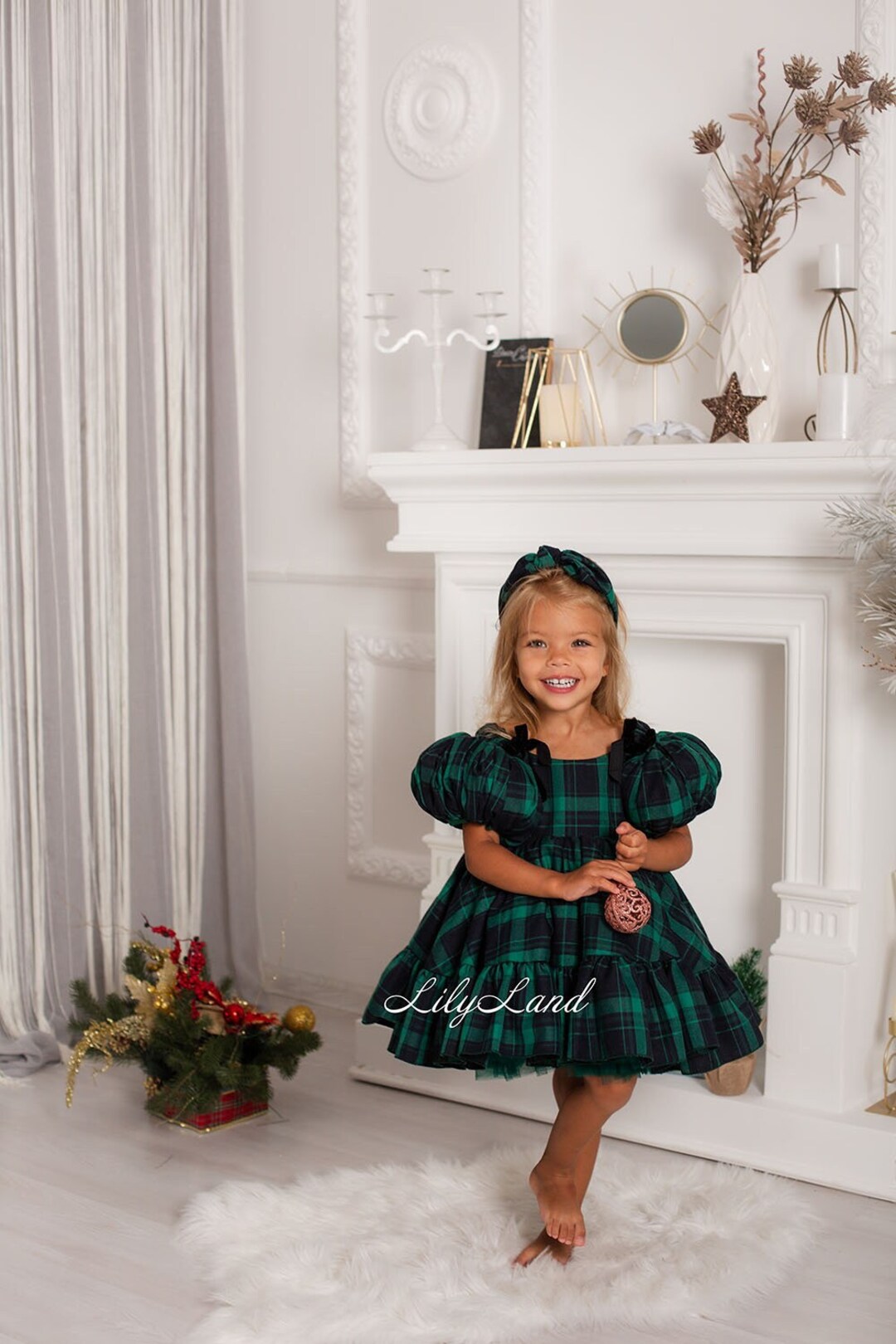 Ralph Lauren Green Plaid Baby Dress READY TO SHIP Green Red Beige Plaid  Christmas Baby Girl Dress, Tutu Flannel Prom Gown, Winter Holiday Birthday  Dress, Xmas Photoshoot Wear