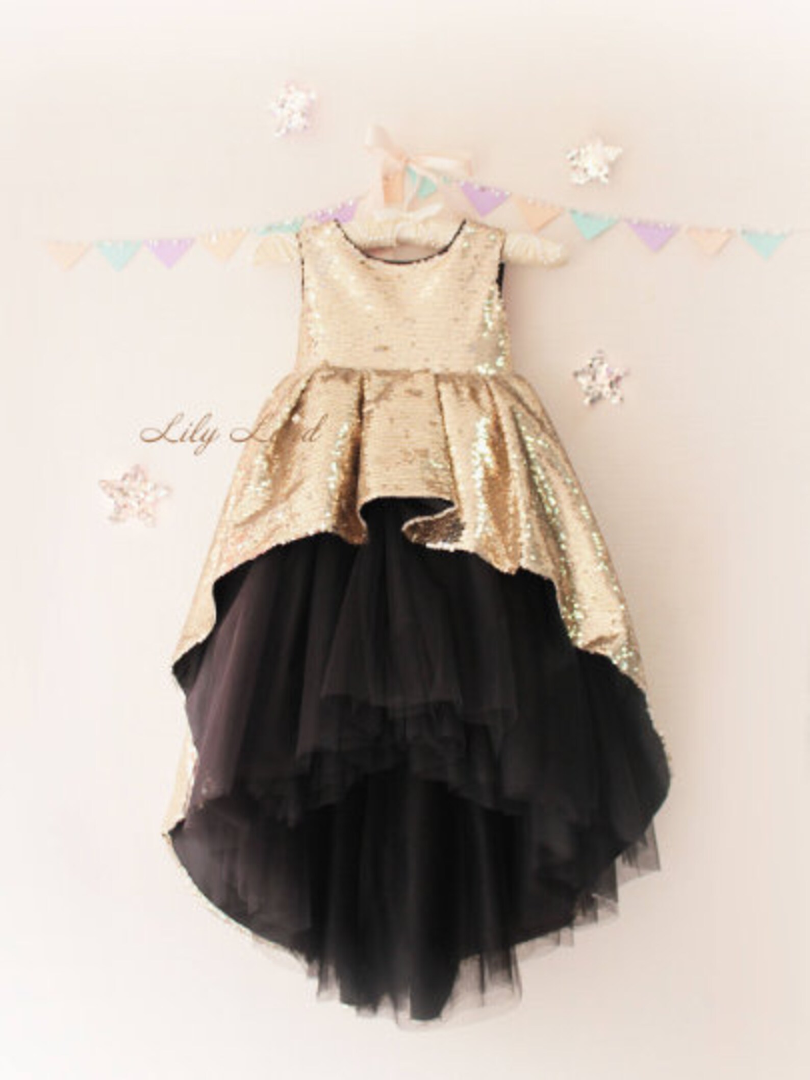 Sleeveless Flower dress for girls  Birthday party sequins for girl princess dress main image 1