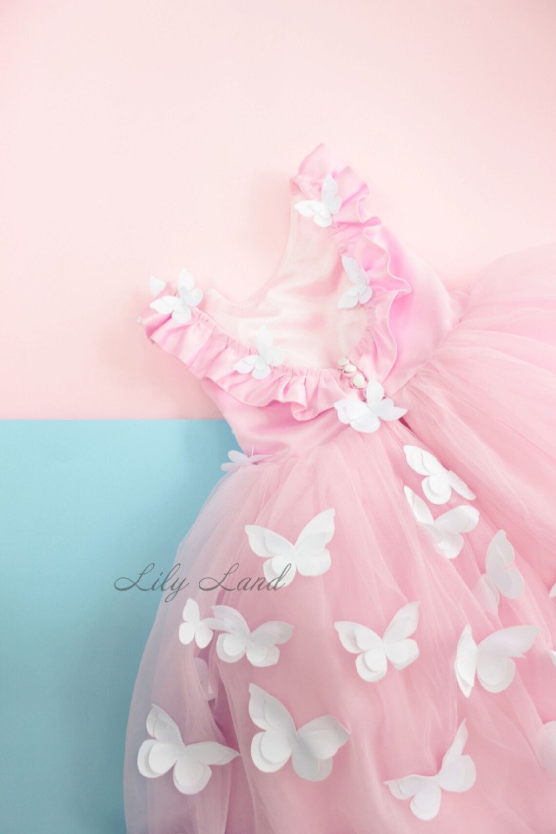 Pink Butterfly Girls 7-16 Floral Sash Dress