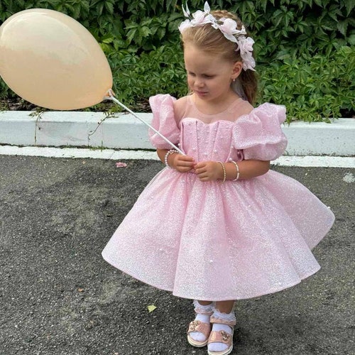 Blush Pink Puffy Birthday Baby Toddler Dress, Flower Girl Dress, Graduation  Pageant Prom Gown, Tutu Special Occasion Wedding Guest Dress - Etsy