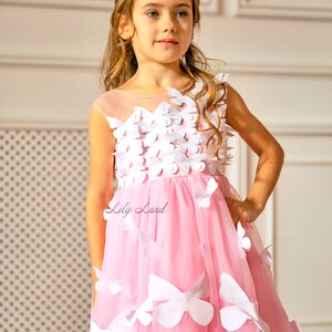 Butterfly Embellishments Birthday Baby Girl Dress
