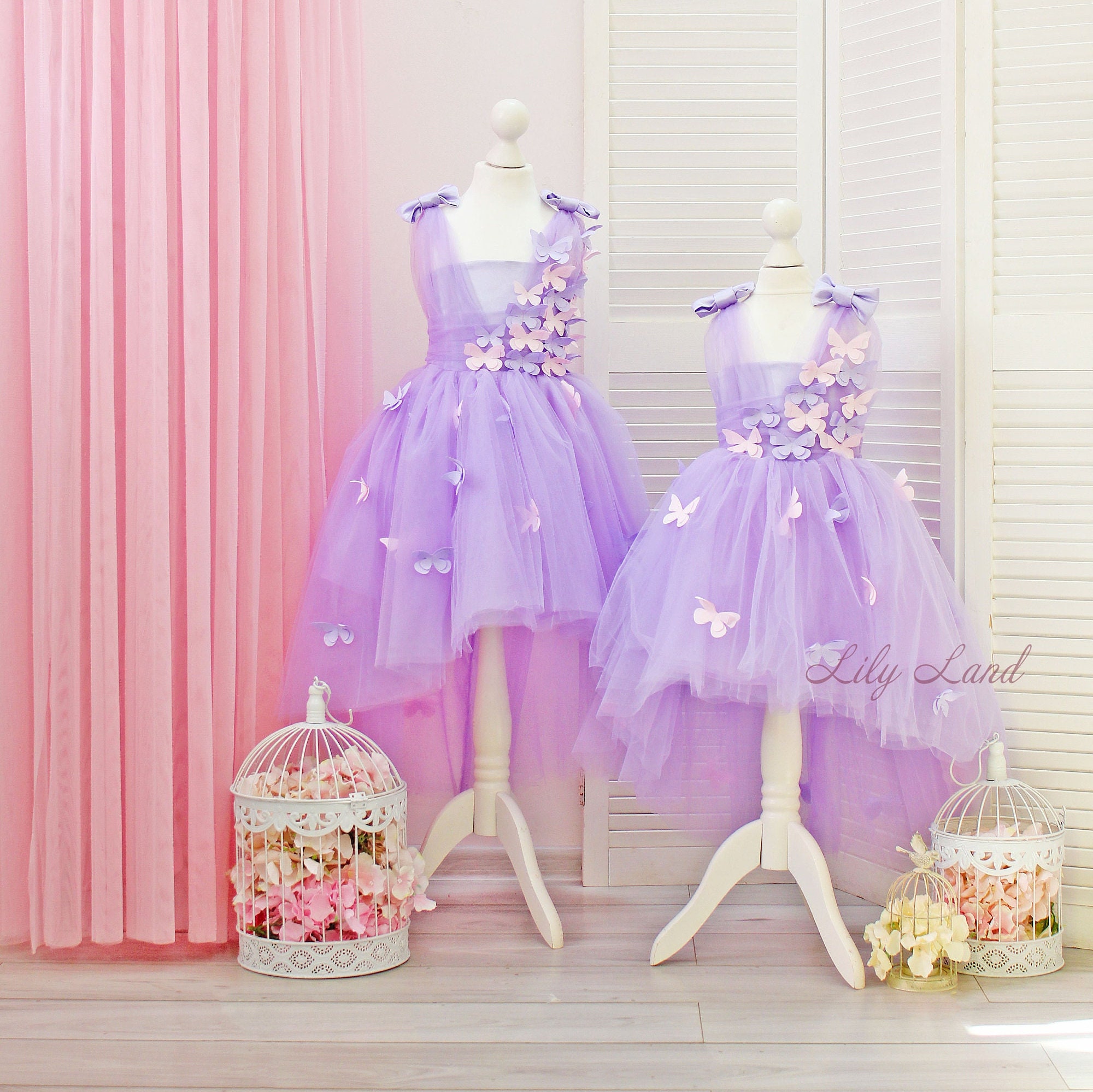 Buy READY TO SHIP Purple Flower Girl Dress First Birthday Dress