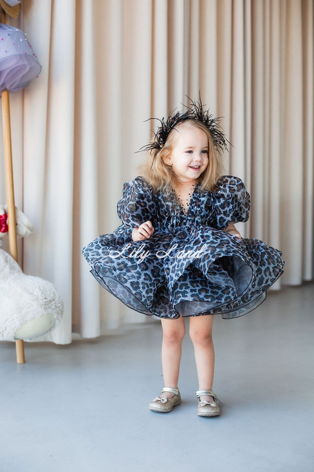 Baby Dress Leopard Print Etsy