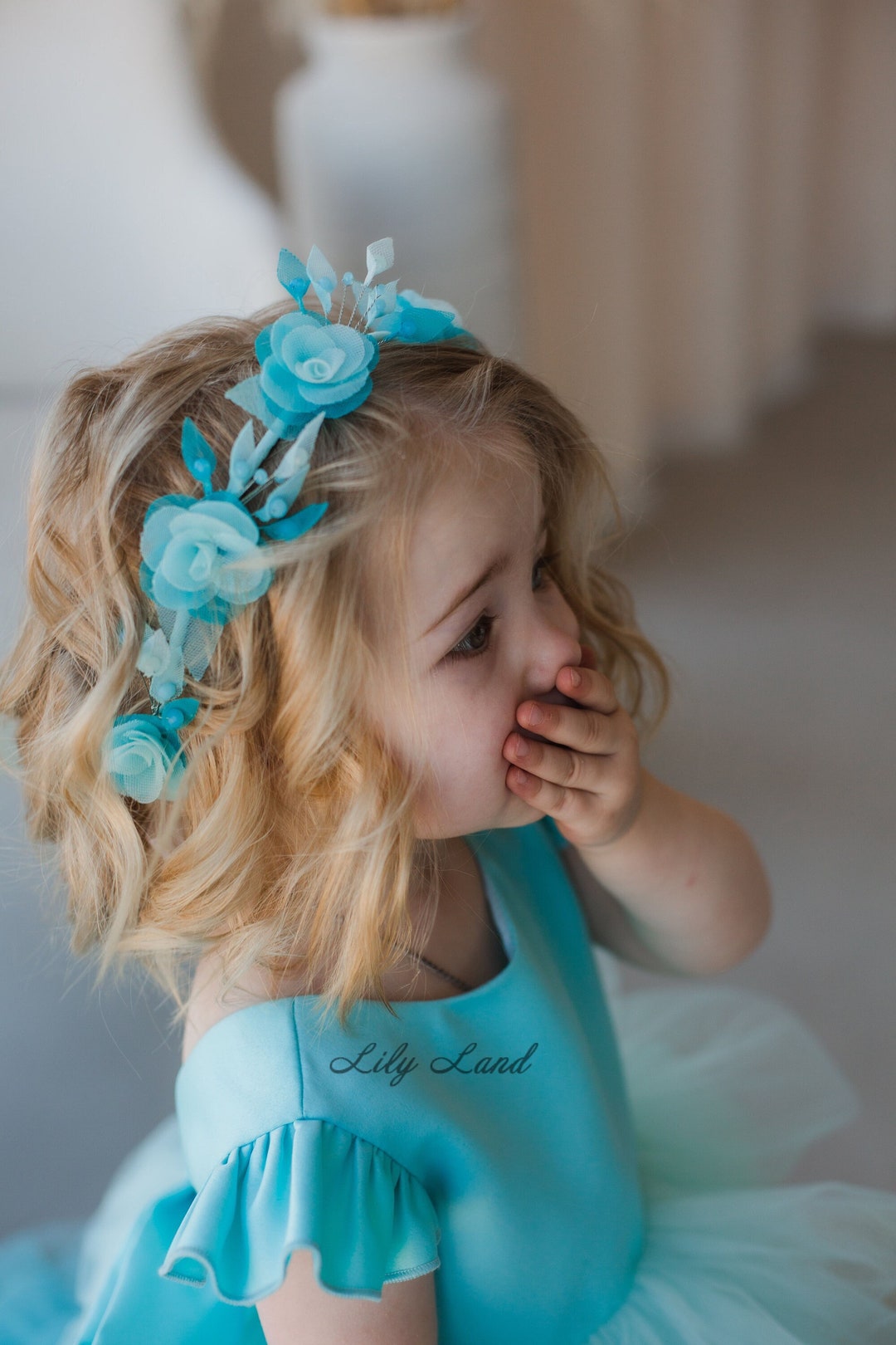 Flower Baby Flower Girl Headband, Birthday Party Cute Hair Accessories